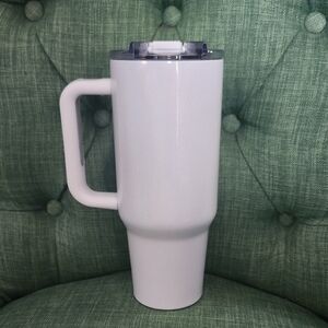 Hogg White Iridescent  Insulated Travel Mug with Handle